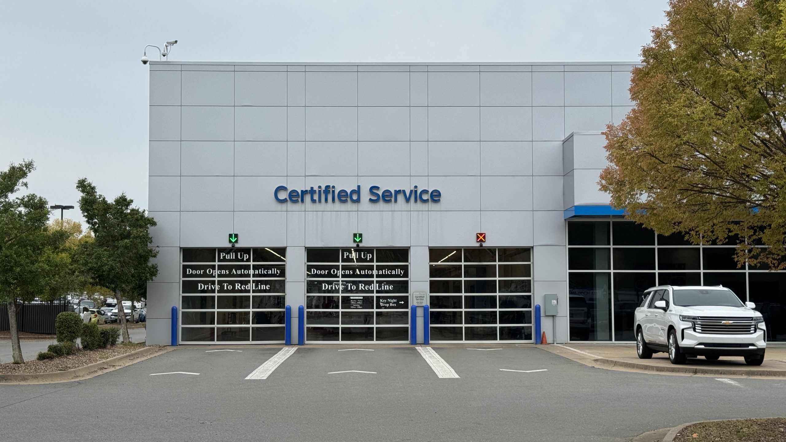 Exterior of Crain Chevrolet Certified Service Department in Little Rock, AR