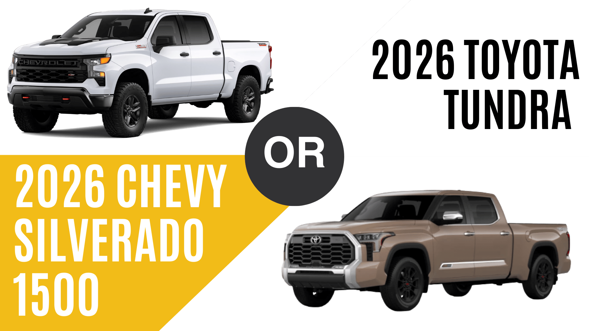 2026 Chevrolet Silverado 1500 vs 2026 Toyota Tundra Comparison at Crain Chevy of Little Rock in Little Rock AR