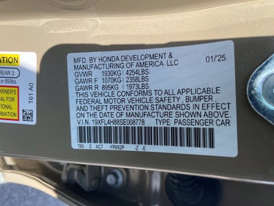 2025 Honda Civic Hybrid Sport - 50 MPG / POWER MOONROOF