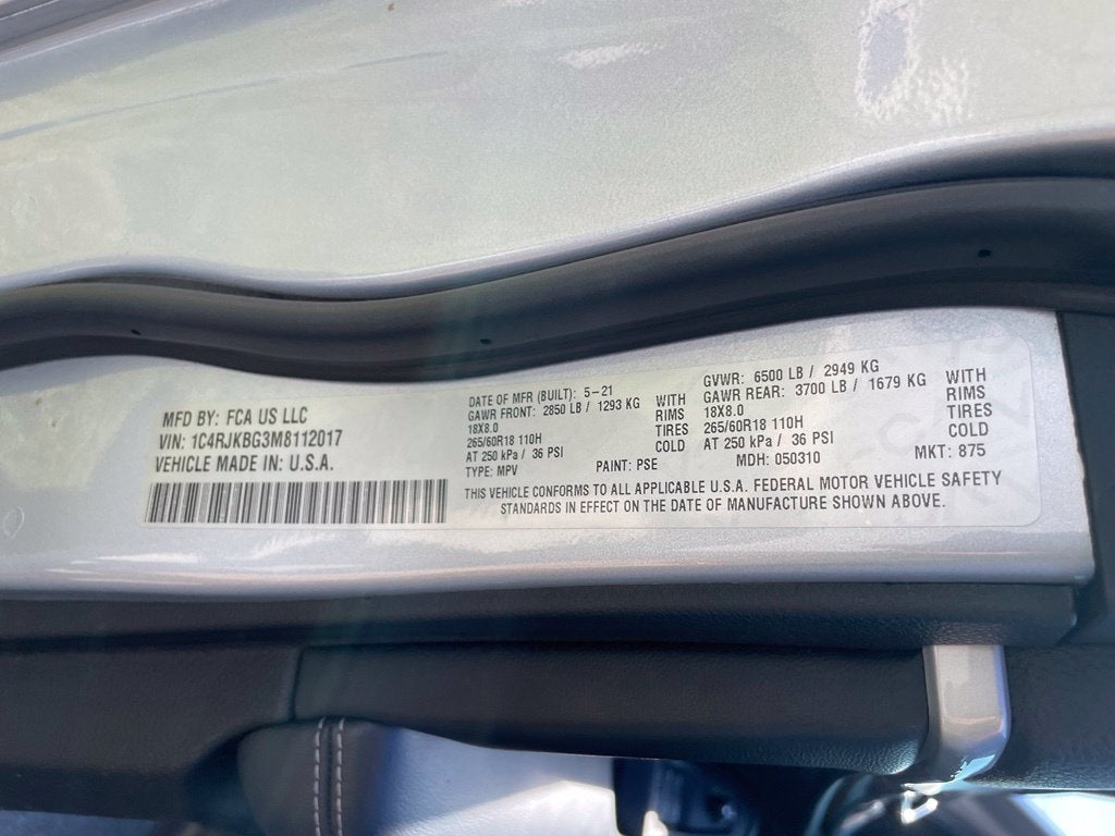 2021 Jeep Grand Cherokee L Limited - PANORAMIC SUNROOF / POWER LIFTGATE