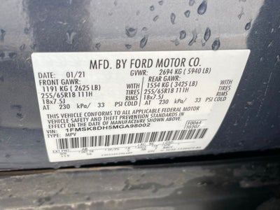 2021 Ford Explorer XLT - ADAPTIVE CRUISE / 2ND ROW BENCH
