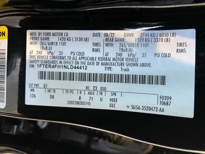 2022 Ford Ranger Lariat - ADAPTIVE CRUISE / REMOTE START