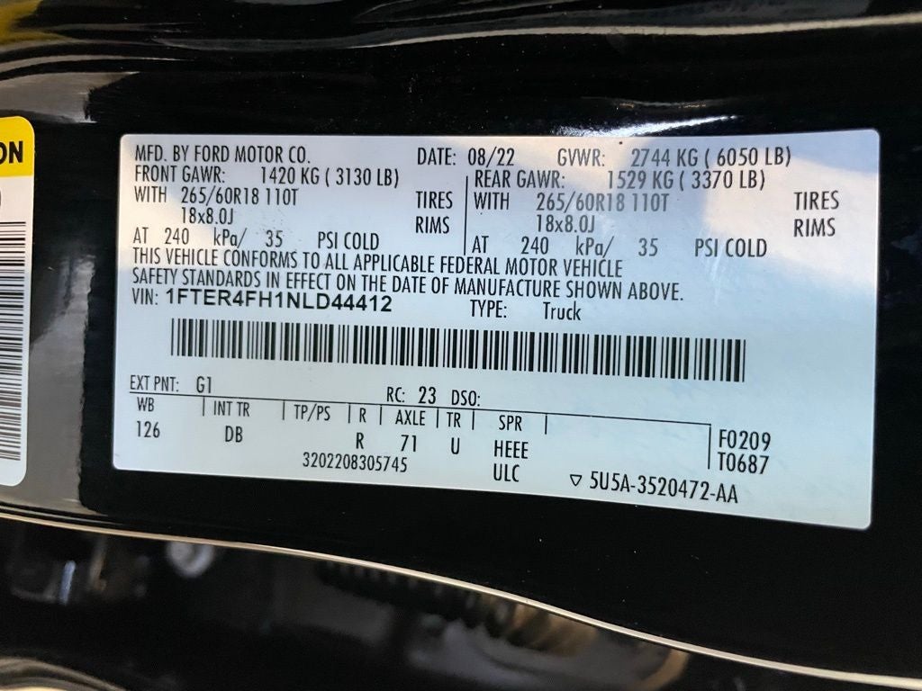 2022 Ford Ranger Lariat - ADAPTIVE CRUISE / REMOTE START