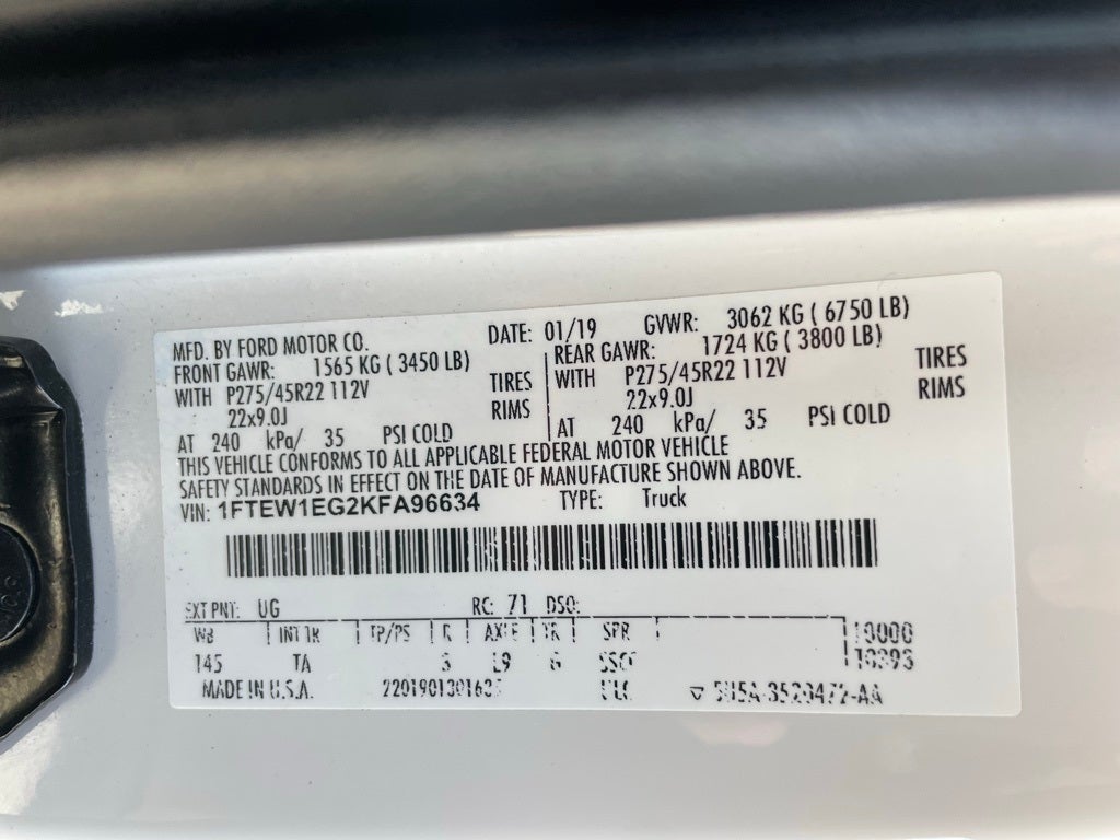 2019 Ford F-150 Limited - TRAILER TOW PACKAGE / ADAPTIVE CRUISE CONTROL