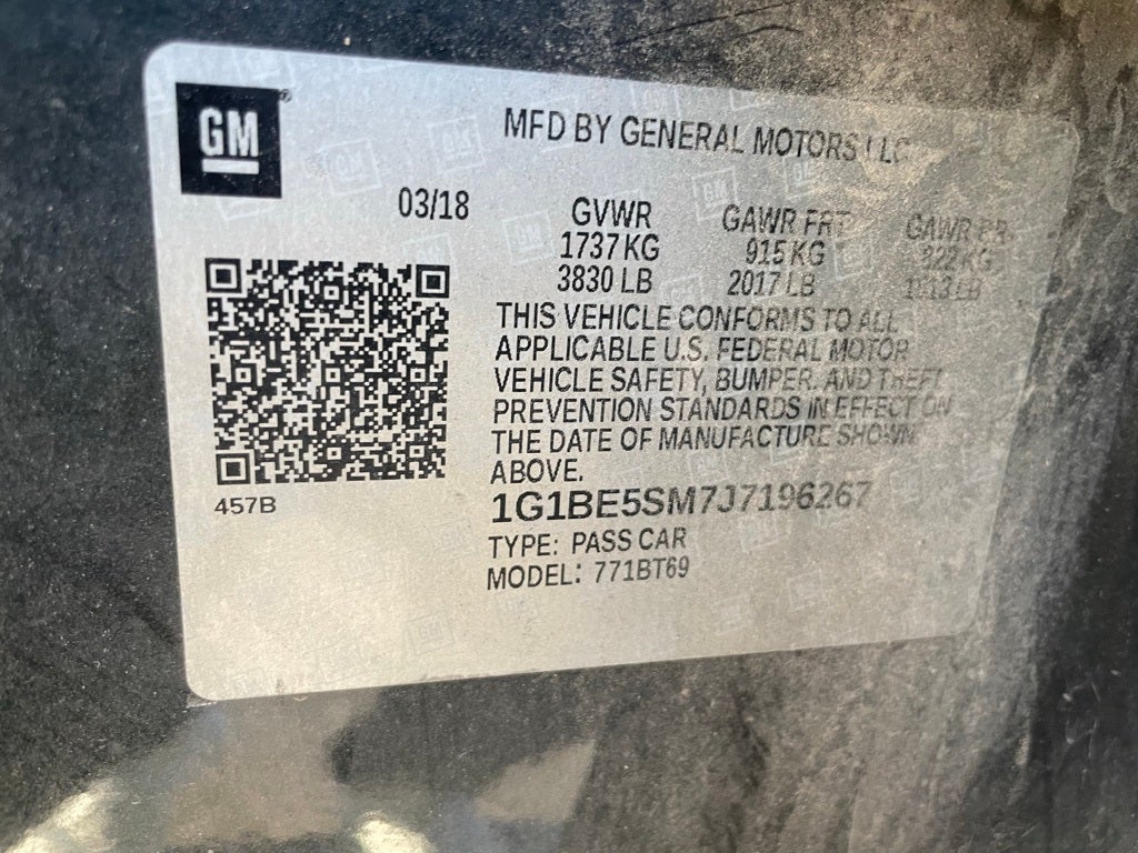 2018 Chevrolet Cruze LT - HEATED SEATS / KEYLESS ENTRY