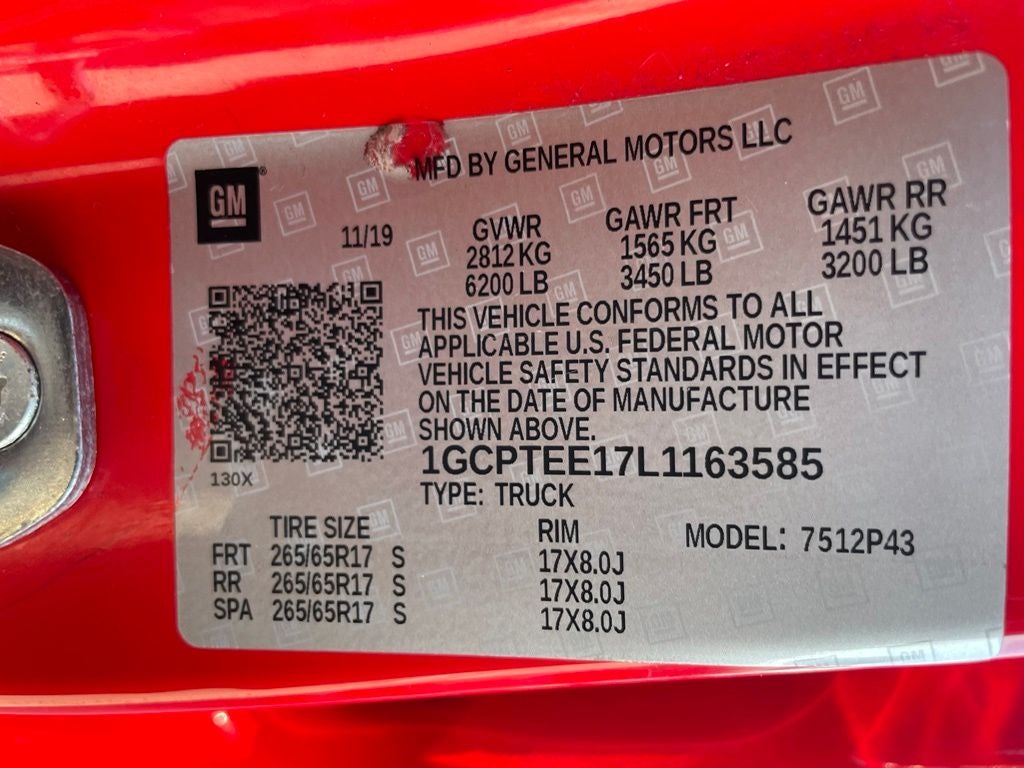 2020 Chevrolet Colorado ZR2