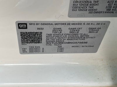 2022 GMC Sierra 1500 SLE - HEATED STEERING WHEEL / WIRELESS APPLE CARPLAY