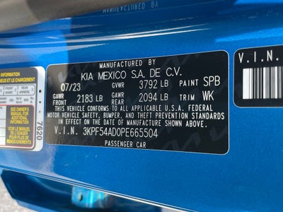 2023 Kia Forte GT-Line - KIA CERTIFIED / 39 MPG / NAVIGATION