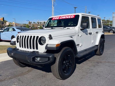 2020 Jeep Wrangler Unlimited Sahara Altitude Leather, Navi, Alpine, One Owner, Clean CarFax