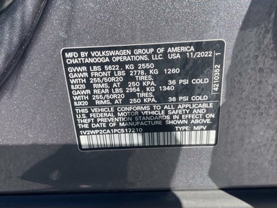 2023 Volkswagen Atlas 2.0T SE w/Technology Clean CarFax, One Owner, Third Row Seat