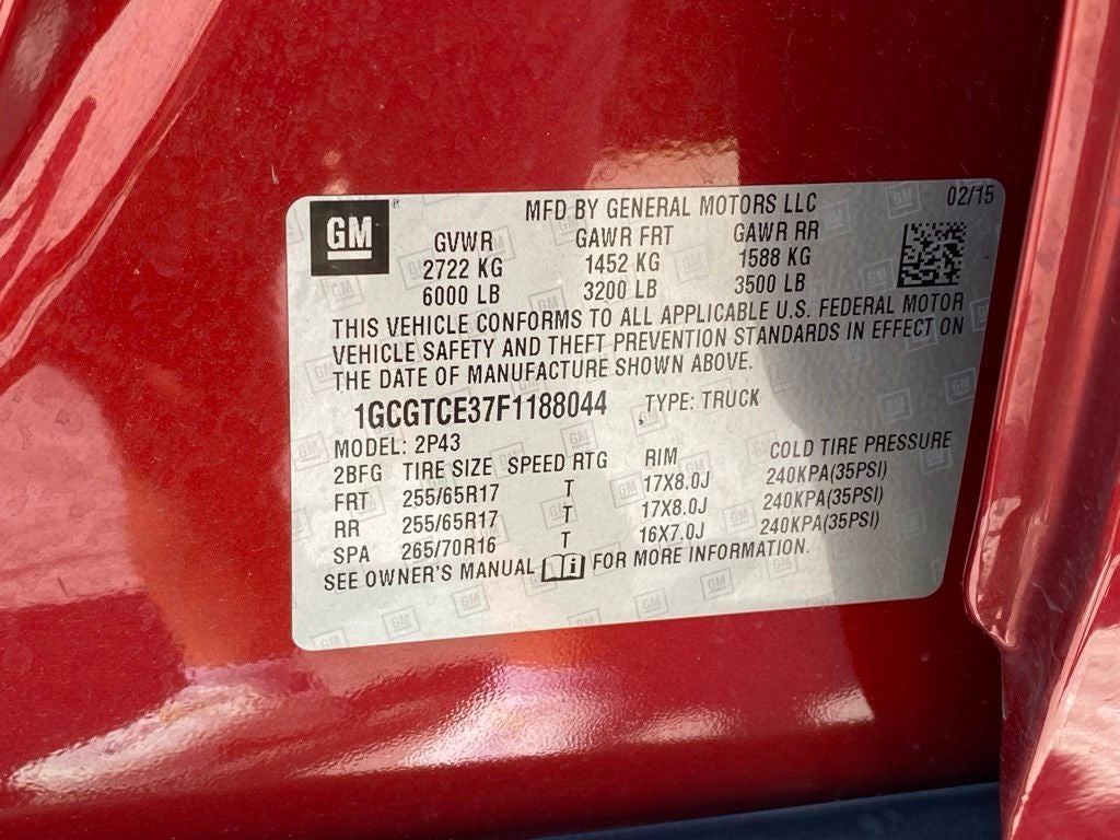 2015 Chevrolet Colorado Z71