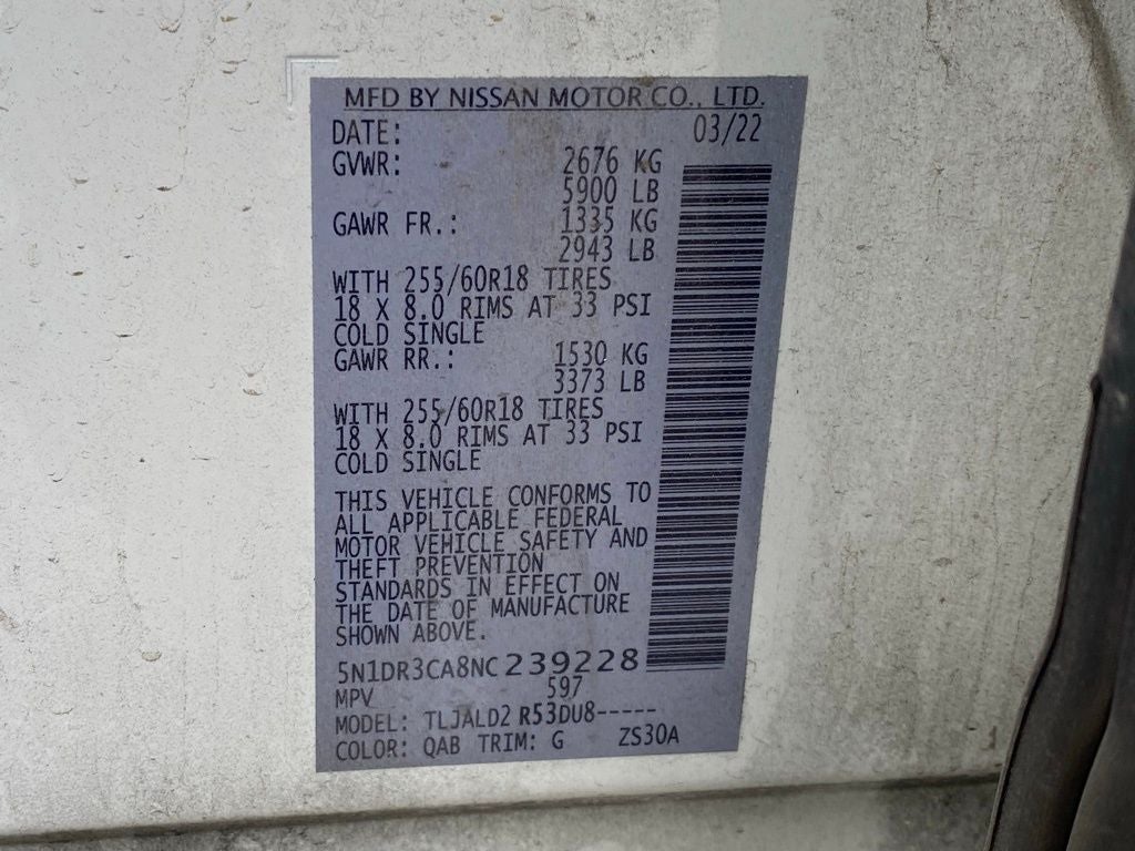 2022 Nissan Pathfinder SL