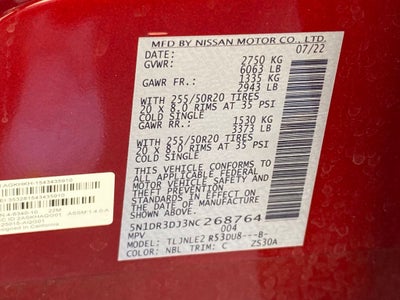 2022 Nissan Pathfinder Platinum