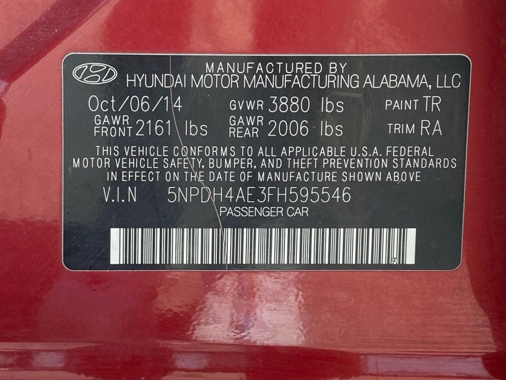 2015 Hyundai Elantra SE