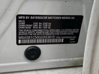 2016 BMW 5 Series 535i