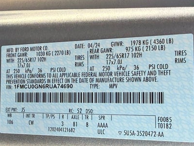 2024 Ford Escape Active ONE OWNER CLEAN CARFAX