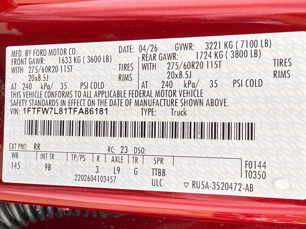 2026 Ford F-150 Platinum - 4WD / CLEAN CARFAX / ONE OWNER
