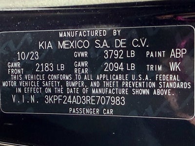 2024 Kia Forte LXS - CLEAN CARFAX