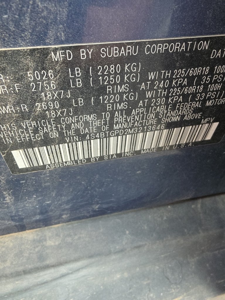 2021 Subaru Outback Touring XT - AWD / SUNROOF / CLEAN CARFAX