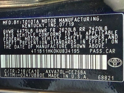 2019 Toyota Camry SE