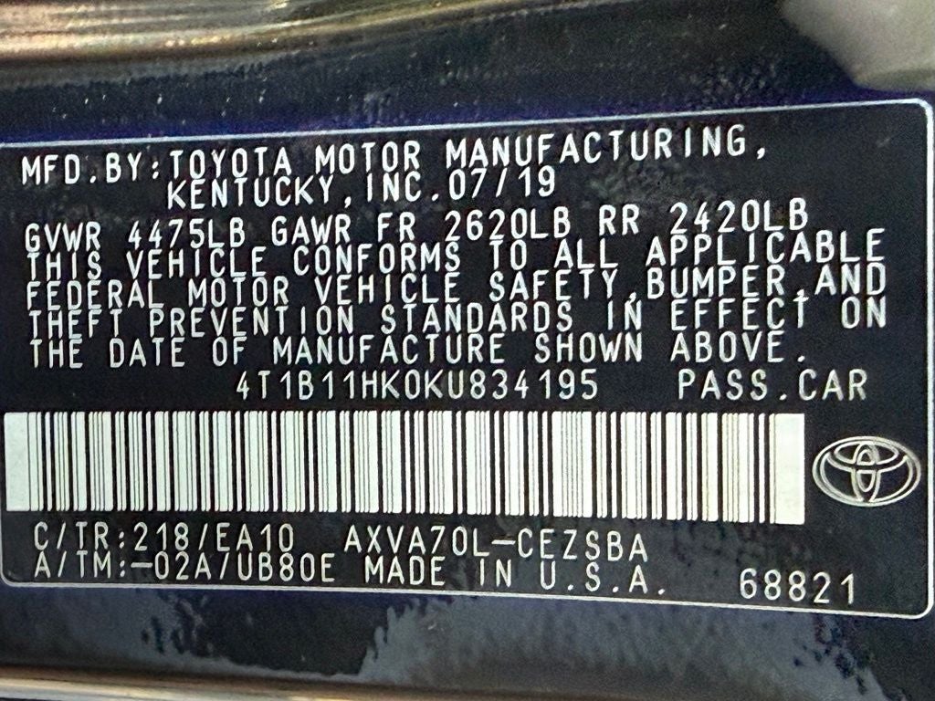 2019 Toyota Camry SE