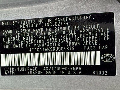 2024 Toyota Camry LE - CARFAX ONE OWNER