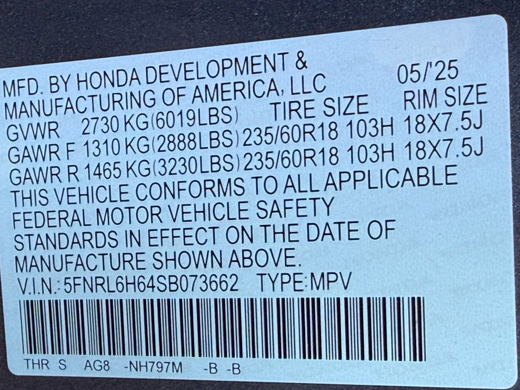 2025 Honda Odyssey EX-L - SUNROOF | CLEAN CARFAX | ONE OWNER