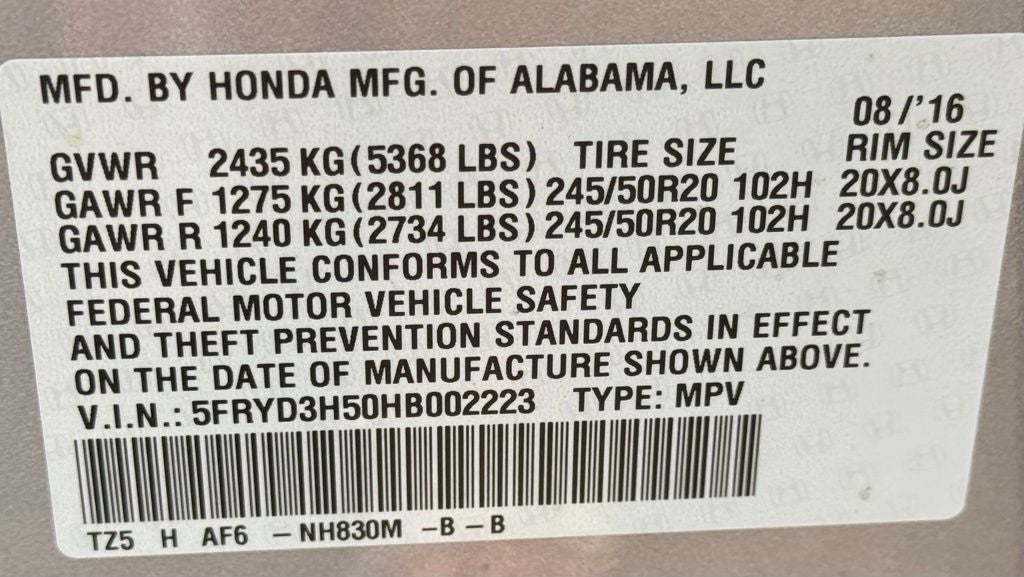 2017 Acura MDX 3.5L w/Technology Package