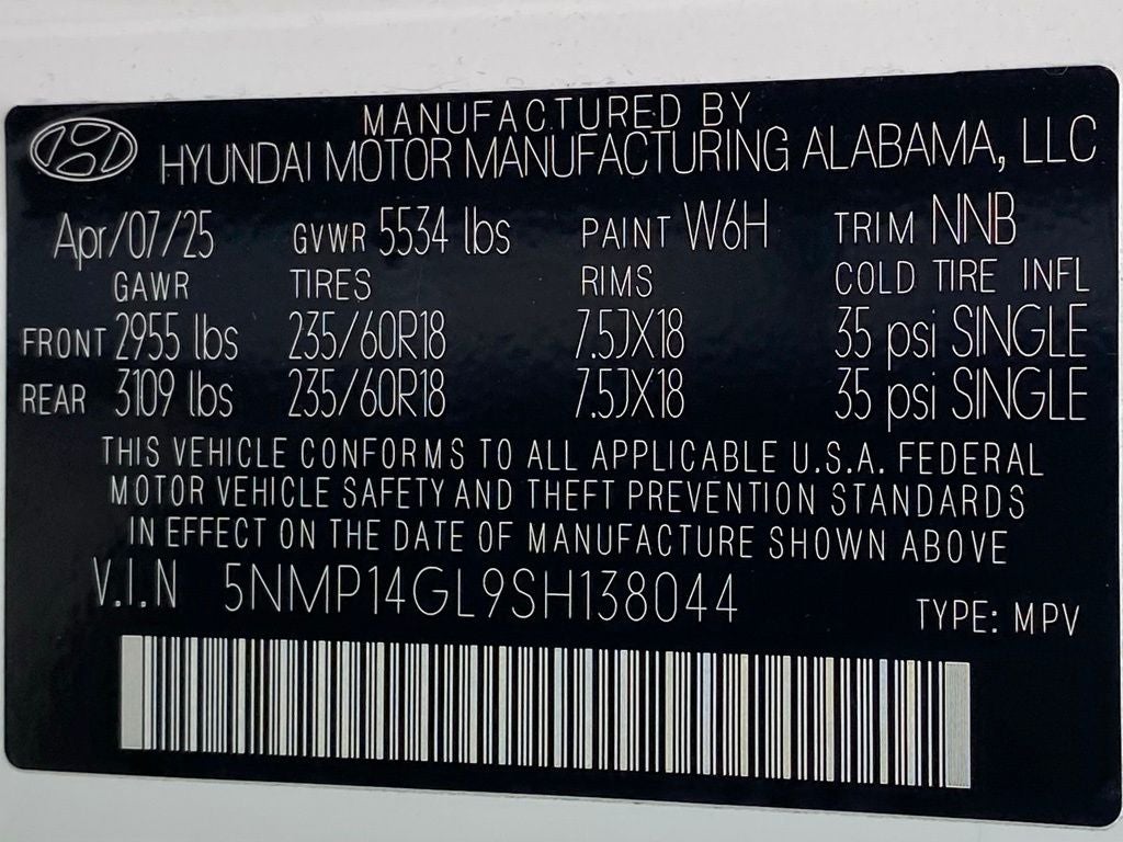 2025 Hyundai Santa Fe SE
