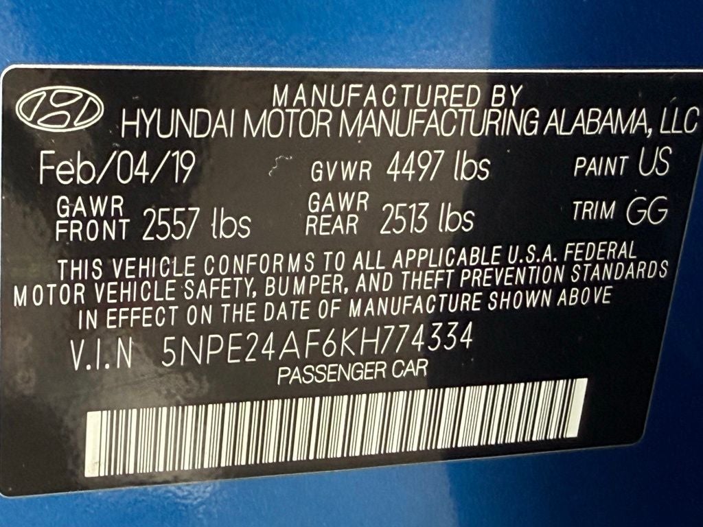 2019 Hyundai Sonata SE