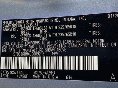 2020 Toyota Highlander XLE AWD