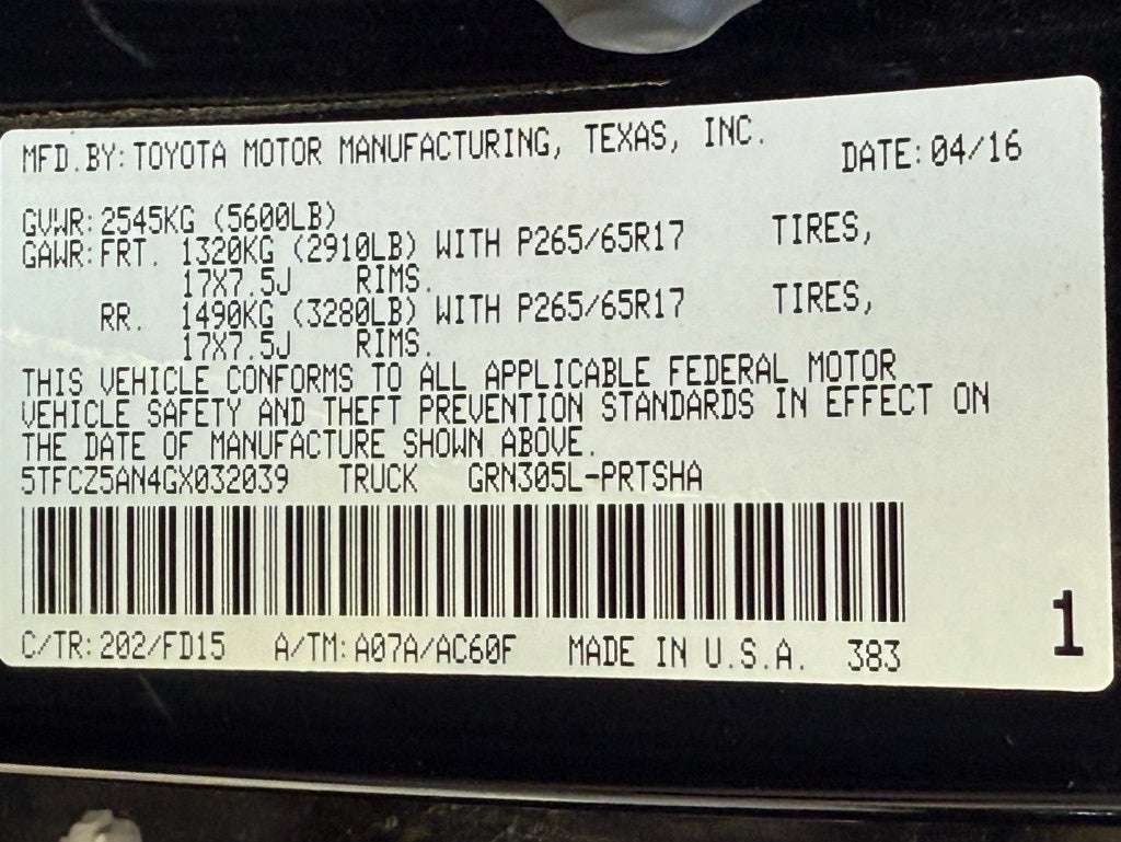 2016 Toyota Tacoma TRD Sport V6 / NAVIGATION