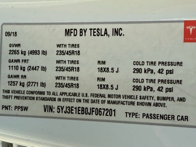 2018 Tesla Model 3 Long Range