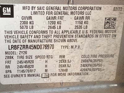 2022 Buick Envision Avenir FWD / TECH PKG / MOONROOF / CLEAN CARFAX