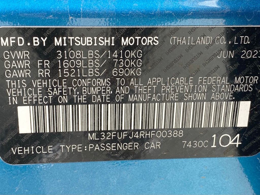2024 Mitsubishi Mirage G4 Black Edition