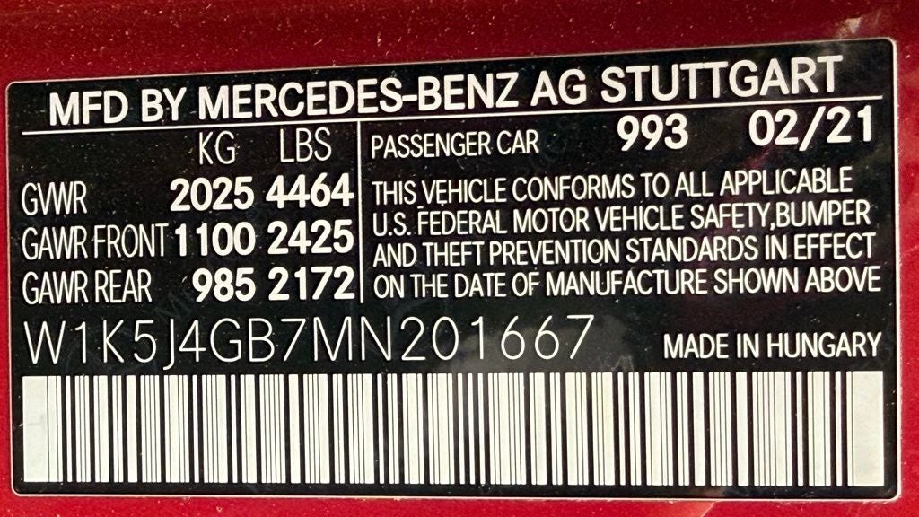 2021 Mercedes-Benz CLA CLA 250