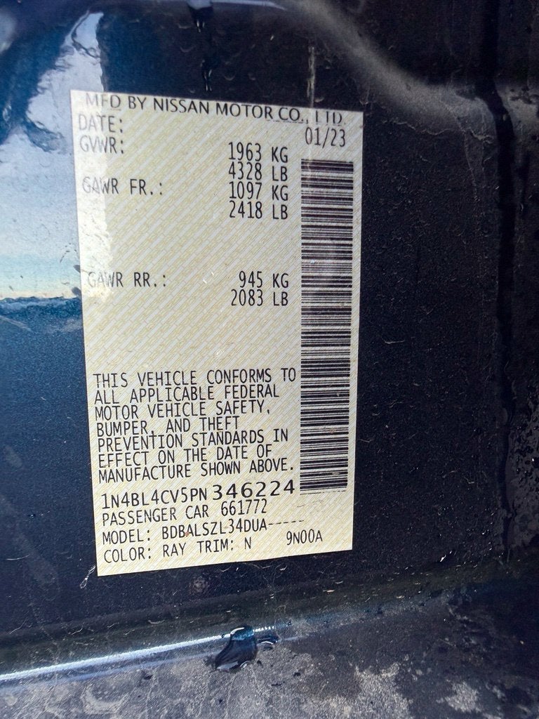 2023 Nissan Altima 2.5 SR