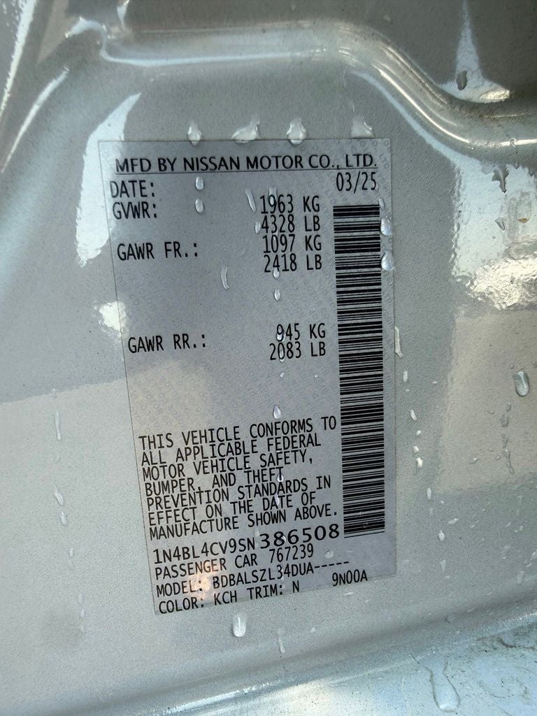 2025 Nissan Altima 2.5 SR