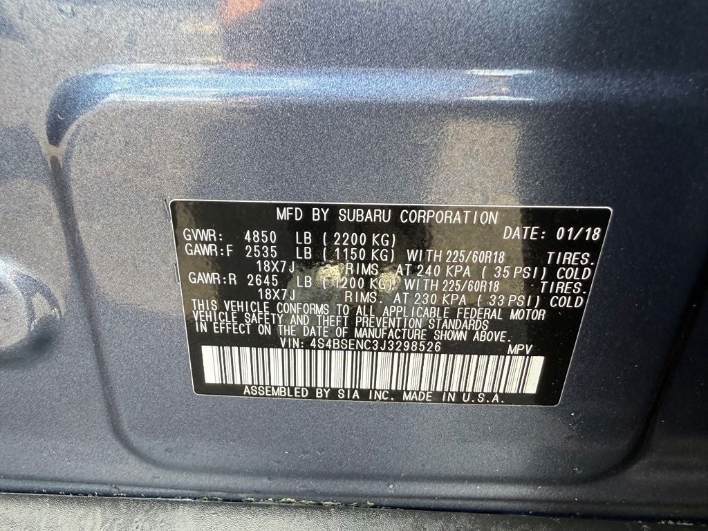 2018 Subaru Outback 3.6R Limited