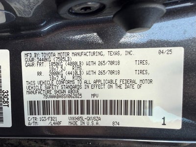 2025 Toyota Sequoia SR5