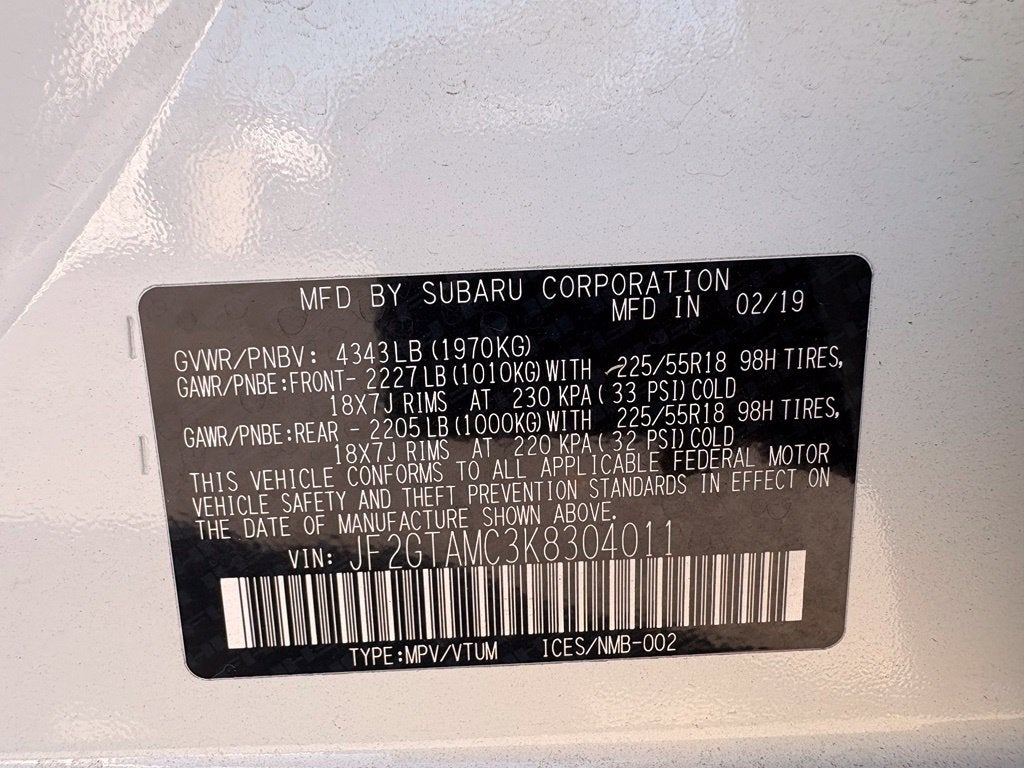 2019 Subaru Crosstrek 2.0i Limited