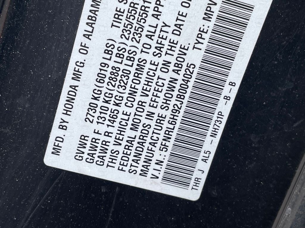 2018 Honda Odyssey Elite