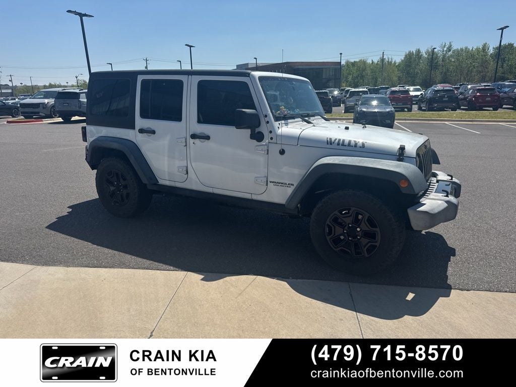 2016 Jeep Wrangler Unlimited Willys - 4WD / CLEAN CARFAX