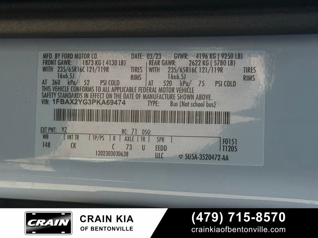 2023 Ford Transit-350 XLT - CLEAN CARFAX / ONE OWNER