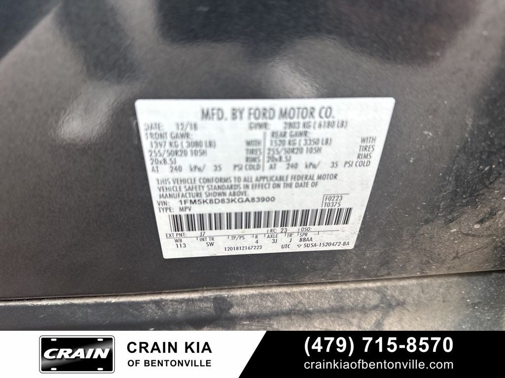 2019 Ford Explorer XLT - WHOLESALE / AS-IS