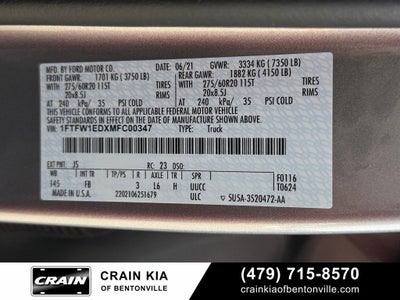 2021 Ford F-150 XLT - 4WD / CLEAN CARFAX