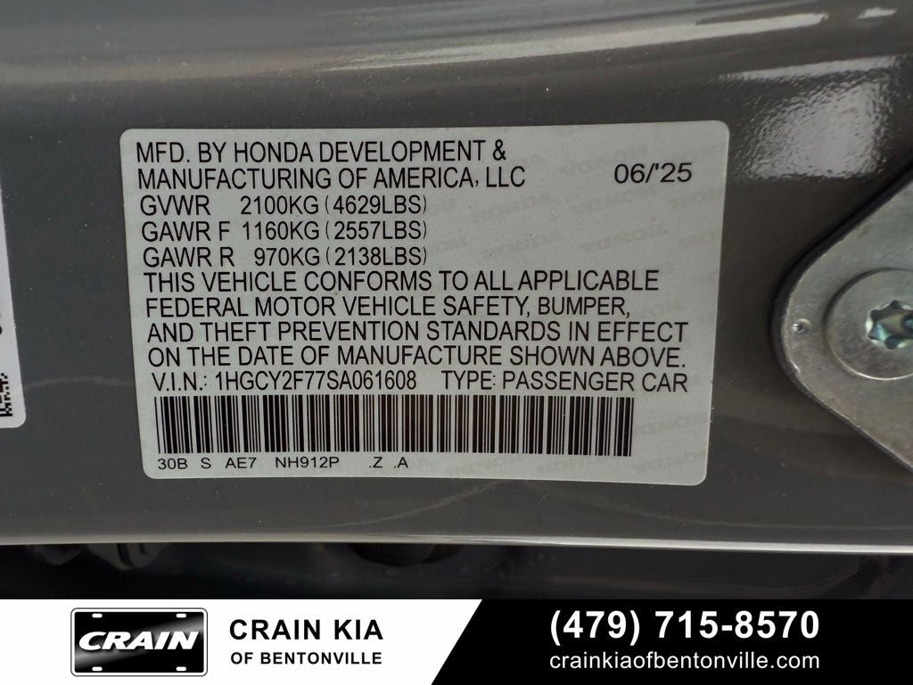 2025 Honda Accord Hybrid Sport-L - SUNROOF / CLEAN CARFAX / ONE OWNER
