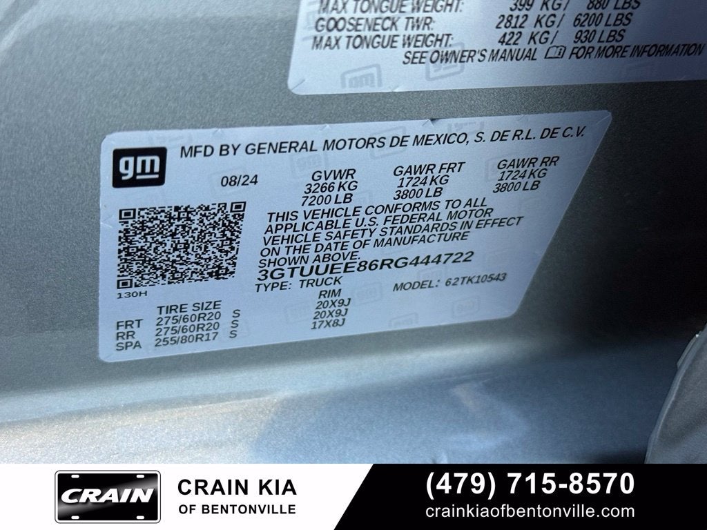 2024 GMC Sierra 1500 AT4 - 4WD / SUNROOF / CLEAN CARFAX