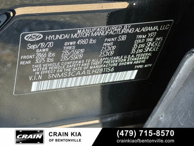 2020 Hyundai Santa Fe SEL - AWD / PANORAMIC SUNROOF / ONE OWNER