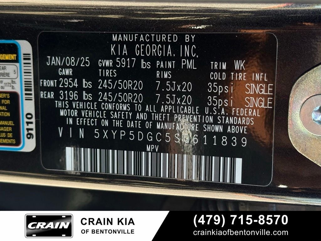 2025 Kia Telluride SX X-Line - KIA CPO / AWD / SUNROOF